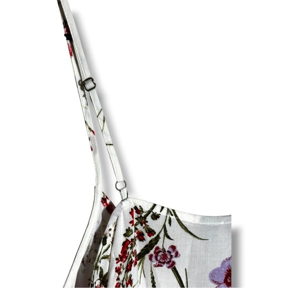 Vero Moda NWT Floral White Red/Purple Floral Print Sleeveless Flowy Mini Dress - Picture 10 of 12